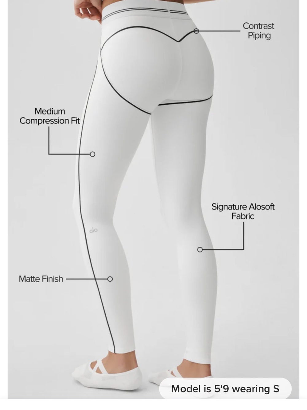 Alo heart throb leggings - Picture 9 of 10
